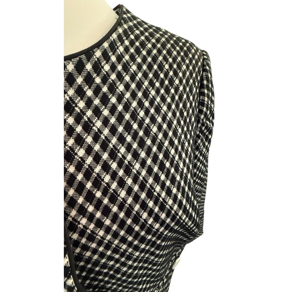 NEW SPANX Women’s PONTE Lady Jacket Jacquard Plaid Cropped Blazer Black Large - Picture 5 of 14